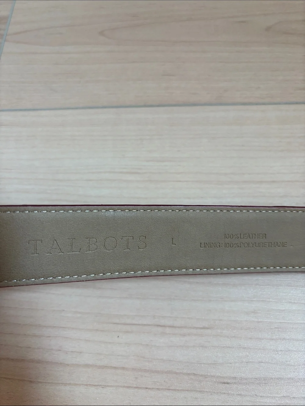 Talbots red leather